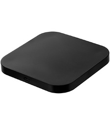 Беспроводное зарядное устройство Interra Plus, черное с логотипом