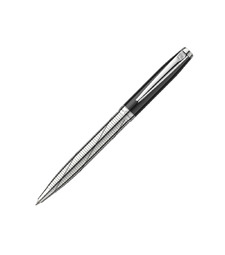 Ручка шариковая Pierre Cardin LEO 750. Цвет - черный и серебристый.Упаковка Е-2. с логотипом