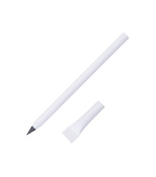 Вечный карандаш из переработанной бумаги Recycled pencil, белый (Р) с логотипом