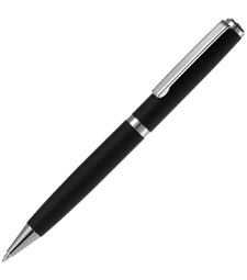 Ручка шариковая Inkish Chrome в футляре, черная с логотипом