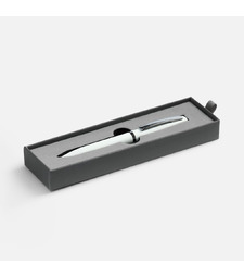 Ручка шариковая Bolt Soft Touch в футляре, белая с логотипом