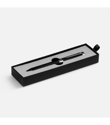 Ручка шариковая Broad Ring Soft Touch в футляре, черная с логотипом