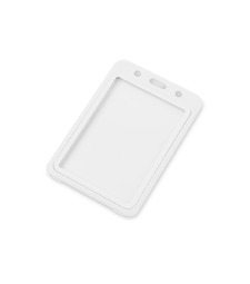 Держатель для бейджа Haven Transparent, белый с логотипом