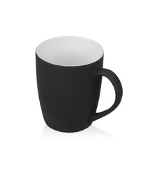 Кружка с покрытием soft-touch C1, черный с логотипом