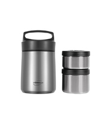 Термос с двумя контейнерами из нерж. стали тм THERMOcafe TCLB-1480SY (SS) 1,48L с логотипом