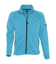 Куртка флисовая мужская New Look Men 250, бирюзовая с логотипом