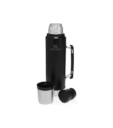 Stanley Classic бутылка объемом 1000 мл - Черный матовый с логотипом