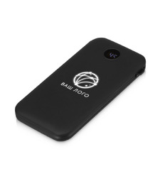 Внешний беспроводной аккумулятор с подсветкой лого Astro, 10000 mAh, черный с логотипом