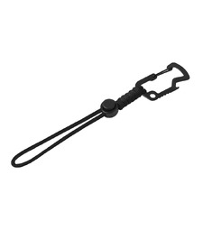 Брелок-шнурок Spanner с карабином с открывашкой для бутылок и ключом-шестигранником, черный с логотипом