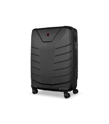 Чемодан WENGER Pegasus, черный, поликарбонат+АБС-пластик, большой, 52х76х30 см, 99 л. с логотипом