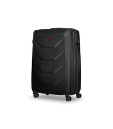 Чемодан WENGER Prymo, чёрный, большой, 52х76х30 см, 93 л, ABS+PC с логотипом