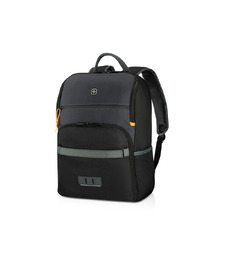 Рюкзак WENGER Move 16, чёрный, переработанный ПЭТ, 33 x 19 x 44 см, 22 л с логотипом