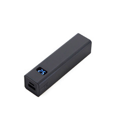 Внешний аккумулятор Rail, 5000 mAh, черный с логотипом