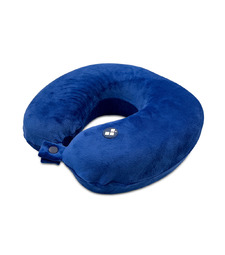 Подушка для путешествий с эффектом памяти Мемо Drowsy Royal Blue с логотипом