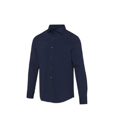 Carnelian мужская рубашка из поплина - Navy Blue с логотипом