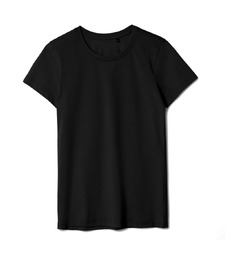 Футболка женская T-bolka Lady, черная с логотипом