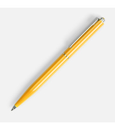 Ручка шариковая Senator Point, ver.2, желтая с логотипом