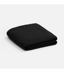 Флисовый плед Warm&Peace XL, черный с логотипом