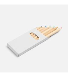 Набор цветных карандашей Pencilvania Mini, белый с логотипом