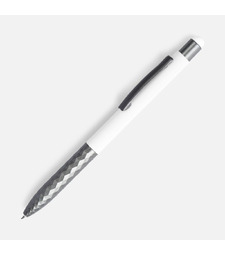 Ручка шариковая Digit Soft Touch со стилусом, белая с логотипом