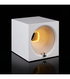 Bluetooth-колонка с подсветкой Volumetric, белая с логотипом