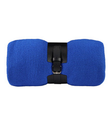 Плед  "Belt"; синий; 130 х 180 см; 100% акрил, с поясом с логотипом