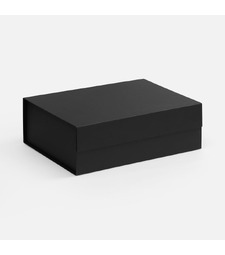 Коробка складная RealBig Fold, черная с логотипом