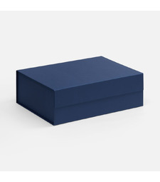 Коробка складная RealBig Fold, темно-синяя с логотипом
