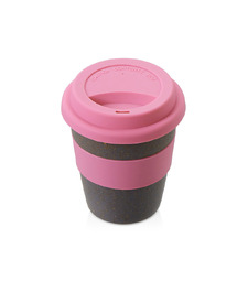 Стакан с силиконовой крышкой Cafe, dust pink с логотипом