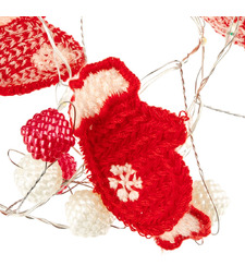 Гирлянда Merry Mittens, красная с логотипом