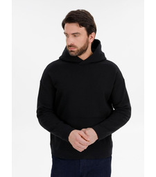 Худи оверсайз унисекс Snuggie, черное с логотипом