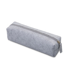 Пенал Felt из RPET-фетра, светло-серый с логотипом