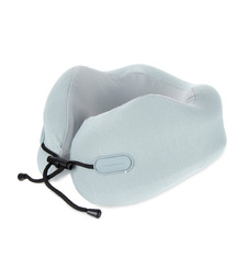 Подушка для путешествий с эффектом памяти Memo Pillow PRO M/L English Blue с логотипом