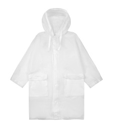 Дождевик детский RainDrop Kids, белый с логотипом