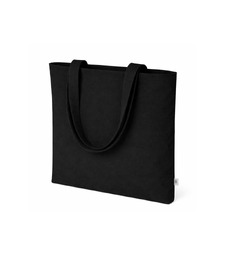 Сумка Кэррими 180 из хлопка, 180 г/м2, черный с логотипом