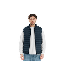 Стеганый жилет Uniqloud, темно-синий с логотипом