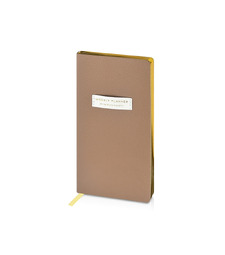 Еженедельник недатированный А6 Total beige с нашивкой, бежевый с логотипом