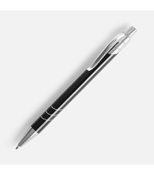 Ручка шариковая Undertone Metallic, черная с логотипом