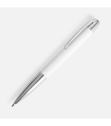 Ручка шариковая Arc Soft Touch, белая с логотипом