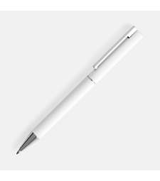 Ручка шариковая Blade Soft Touch, белая с логотипом