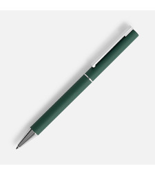 Ручка шариковая Blade Soft Touch, зеленая с логотипом