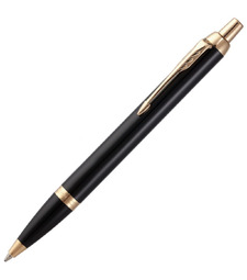 Ручка шариковая Parker IM Core Black GT, черная с логотипом
