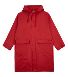 Дождевик детский RainDrop Kids, красный с логотипом