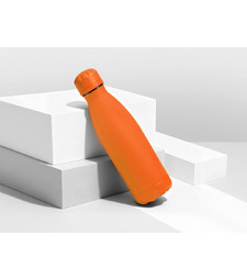 Вакуумная термобутылка Vacuum bottle C1, soft touch, 500 мл, оранжевый с логотипом