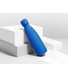Вакуумная термобутылка Vacuum bottle C1, soft touch, 500 мл, синий классический с логотипом