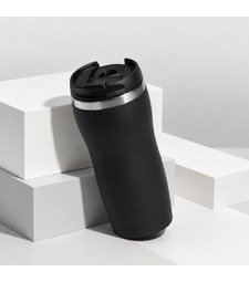 Термокружка Double wall mug C1, soft touch, 350 мл, черный с логотипом
