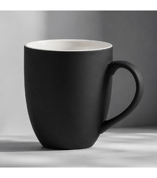 Кружка с покрытием soft-touch C1, черный с логотипом