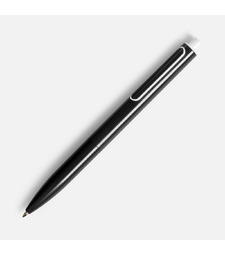Ручка шариковая Outliner, черная с белым с логотипом