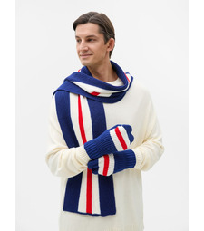 Шарф Winwear, темно-синий (кобальт) с логотипом