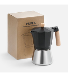 Гейзерная кофеварка Puffa с логотипом